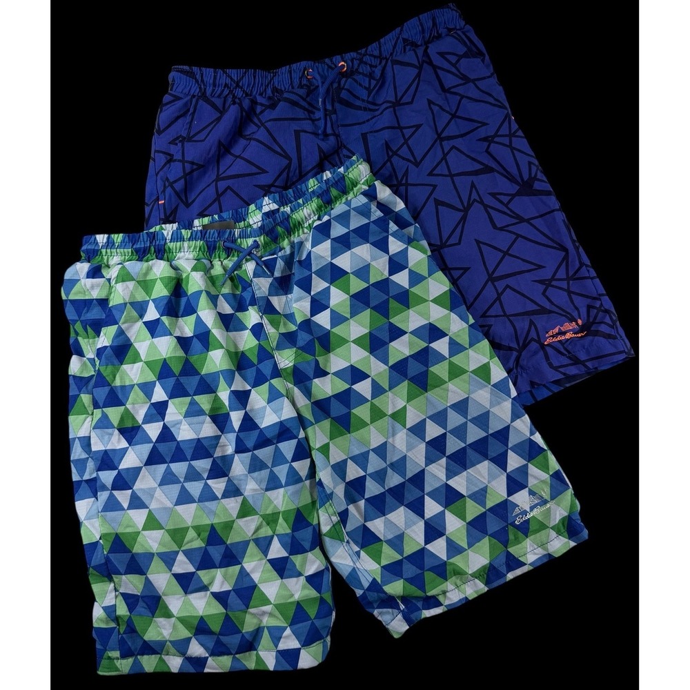 Eddie Bauer Youth Boys Swim Trunks Shorts Elastic Waist Pockets Large 14 Lot 2